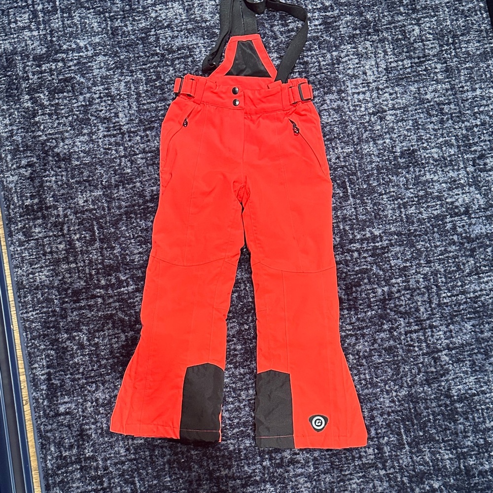 Kids Killtec Neon Orange Ski / Snow Bib Pants size 10